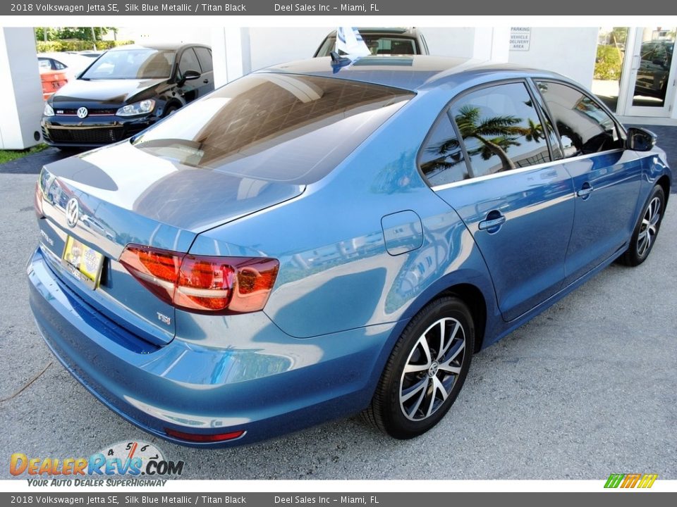 2018 Volkswagen Jetta SE Silk Blue Metallic / Titan Black Photo #9