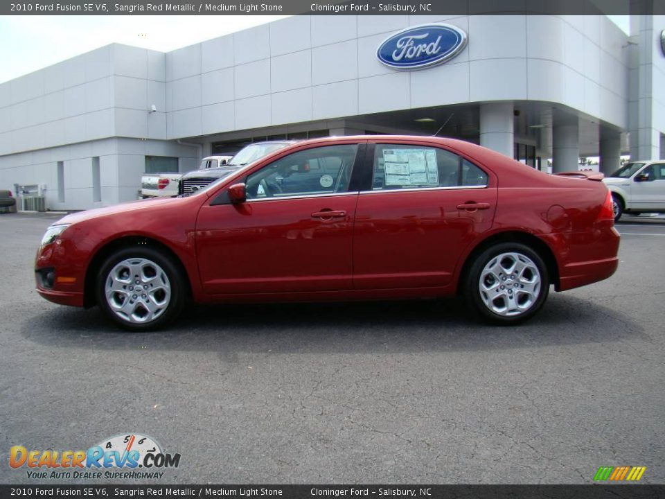 2010 Ford Fusion SE V6 Sangria Red Metallic / Medium Light Stone Photo #5