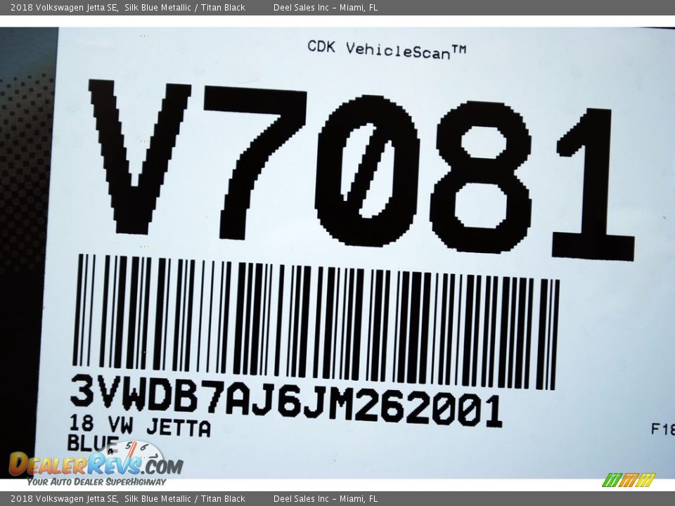 2018 Volkswagen Jetta SE Silk Blue Metallic / Titan Black Photo #20