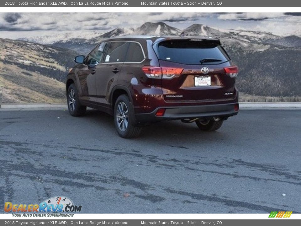 2018 Toyota Highlander XLE AWD Ooh La La Rouge Mica / Almond Photo #3