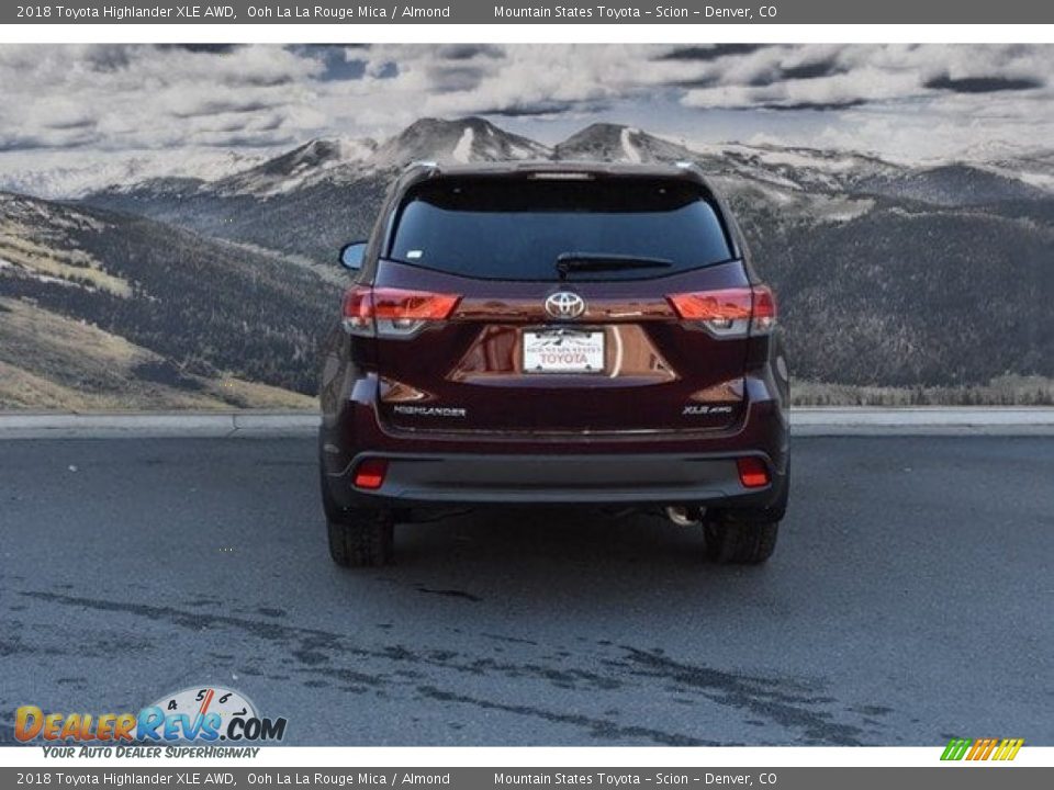 2018 Toyota Highlander XLE AWD Ooh La La Rouge Mica / Almond Photo #4