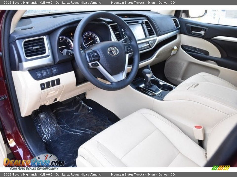 2018 Toyota Highlander XLE AWD Ooh La La Rouge Mica / Almond Photo #5