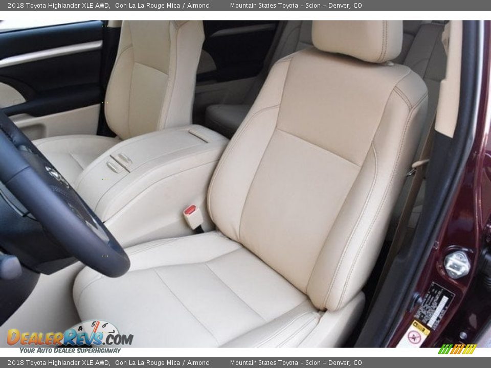 2018 Toyota Highlander XLE AWD Ooh La La Rouge Mica / Almond Photo #7