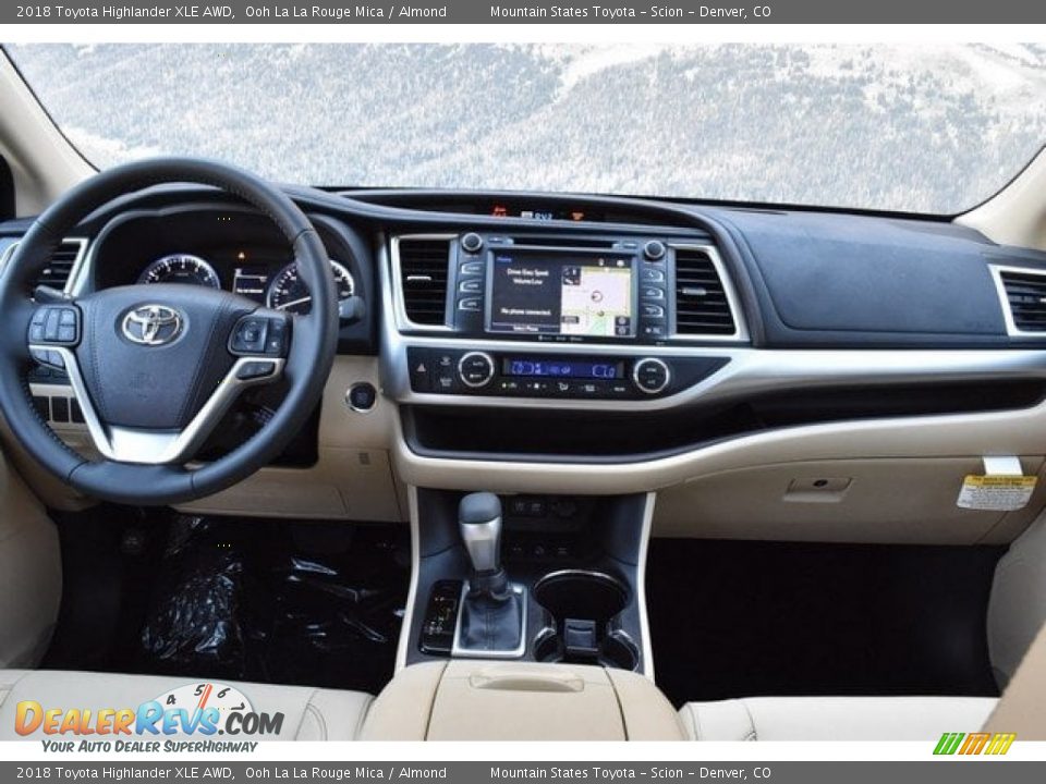 2018 Toyota Highlander XLE AWD Ooh La La Rouge Mica / Almond Photo #8