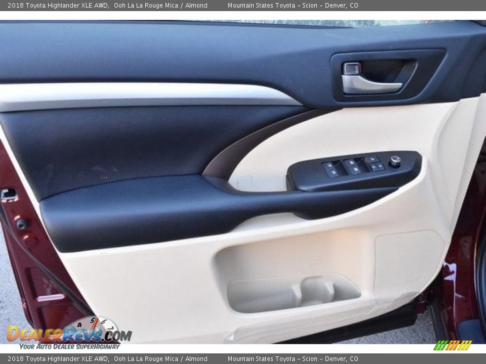 2018 Toyota Highlander XLE AWD Ooh La La Rouge Mica / Almond Photo #23