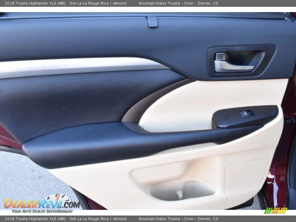 2018 Toyota Highlander XLE AWD Ooh La La Rouge Mica / Almond Photo #24