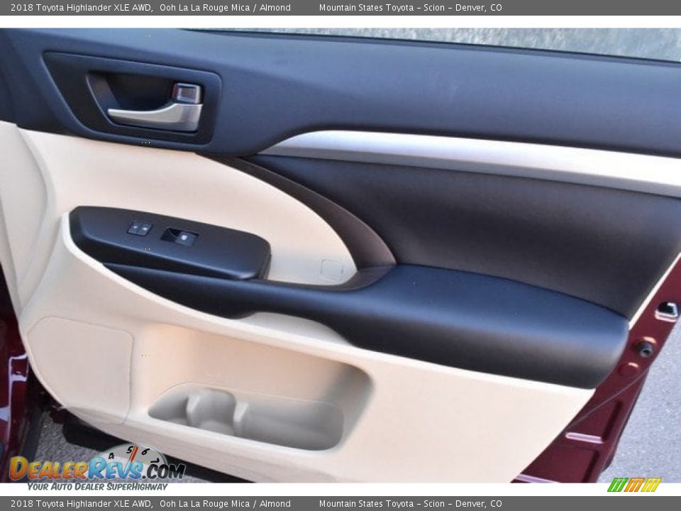 2018 Toyota Highlander XLE AWD Ooh La La Rouge Mica / Almond Photo #25