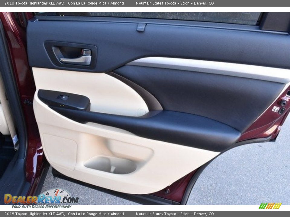 2018 Toyota Highlander XLE AWD Ooh La La Rouge Mica / Almond Photo #26