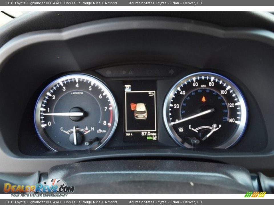 2018 Toyota Highlander XLE AWD Ooh La La Rouge Mica / Almond Photo #31
