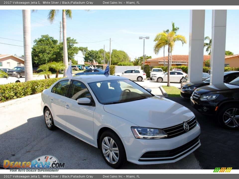 2017 Volkswagen Jetta S White Silver / Black/Palladium Gray Photo #1