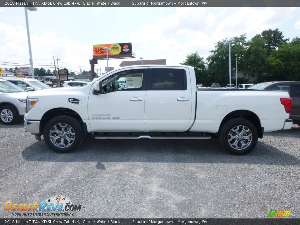 2018 Nissan TITAN XD SL Crew Cab 4x4 Glacier White / Black Photo #7