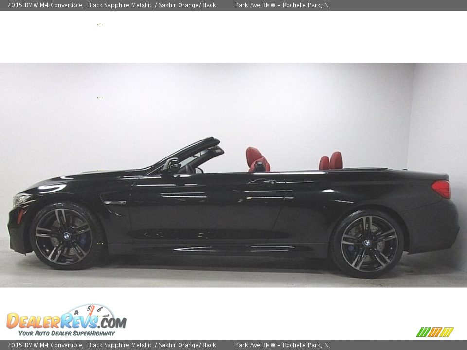 2015 BMW M4 Convertible Black Sapphire Metallic / Sakhir Orange/Black Photo #4
