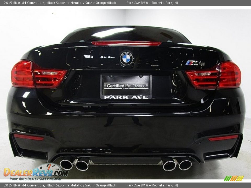 2015 BMW M4 Convertible Black Sapphire Metallic / Sakhir Orange/Black Photo #6
