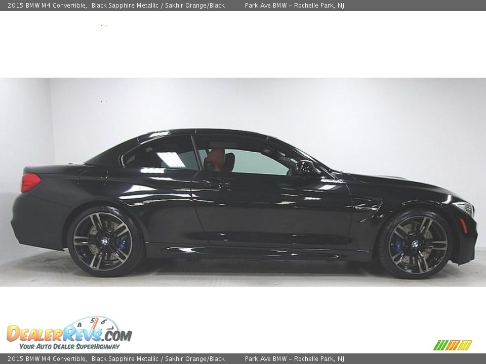 2015 BMW M4 Convertible Black Sapphire Metallic / Sakhir Orange/Black Photo #8