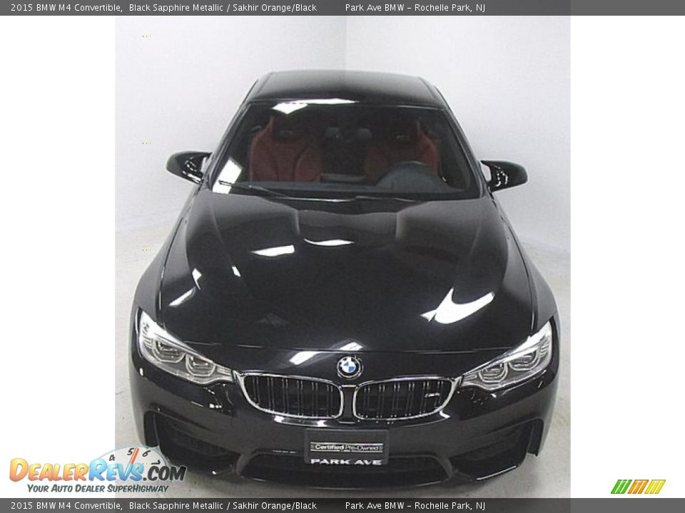 2015 BMW M4 Convertible Black Sapphire Metallic / Sakhir Orange/Black Photo #10