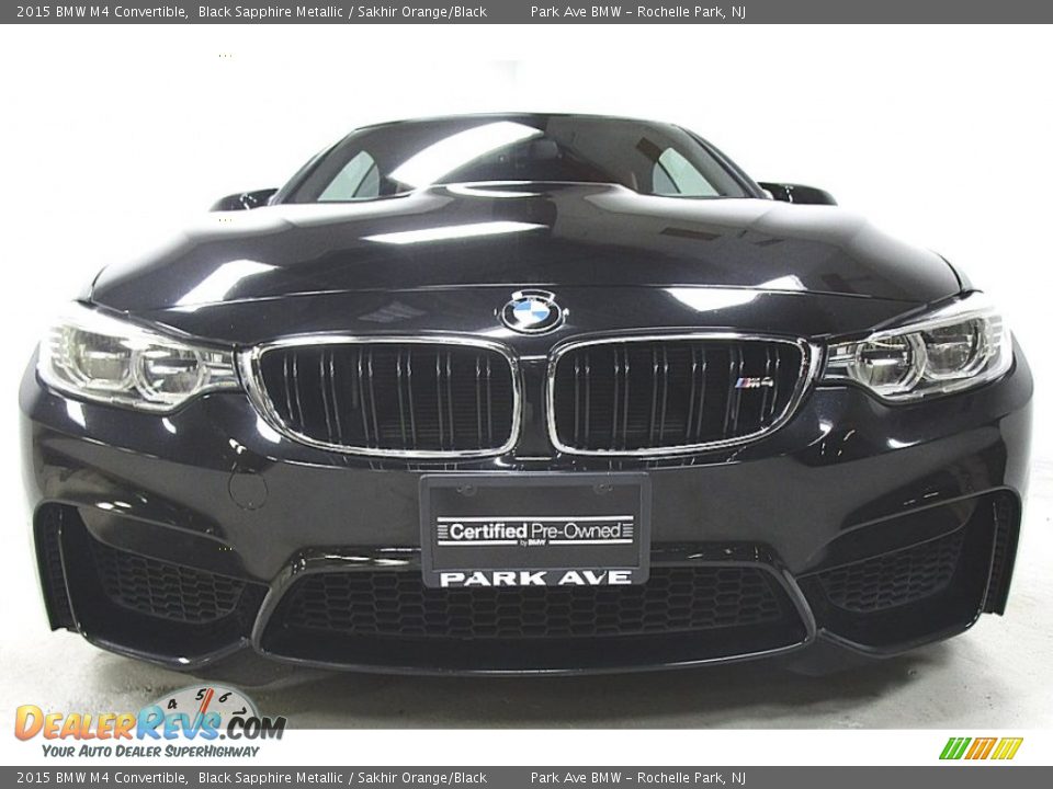2015 BMW M4 Convertible Black Sapphire Metallic / Sakhir Orange/Black Photo #11