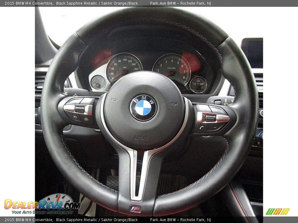 2015 BMW M4 Convertible Black Sapphire Metallic / Sakhir Orange/Black Photo #25