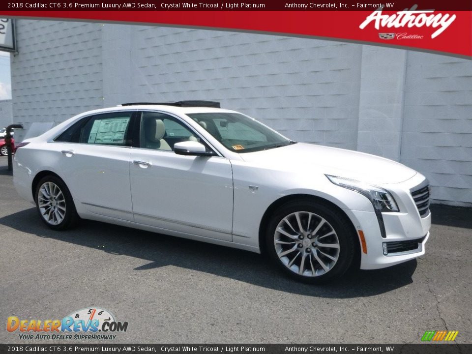 2018 Cadillac CT6 3.6 Premium Luxury AWD Sedan Crystal White Tricoat / Light Platinum Photo #1