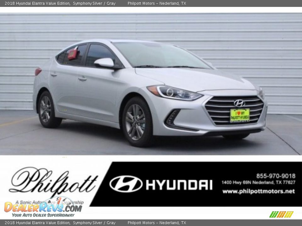 2018 Hyundai Elantra Value Edition Symphony Silver / Gray Photo #1