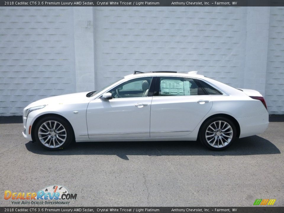 Crystal White Tricoat 2018 Cadillac CT6 3.6 Premium Luxury AWD Sedan Photo #3
