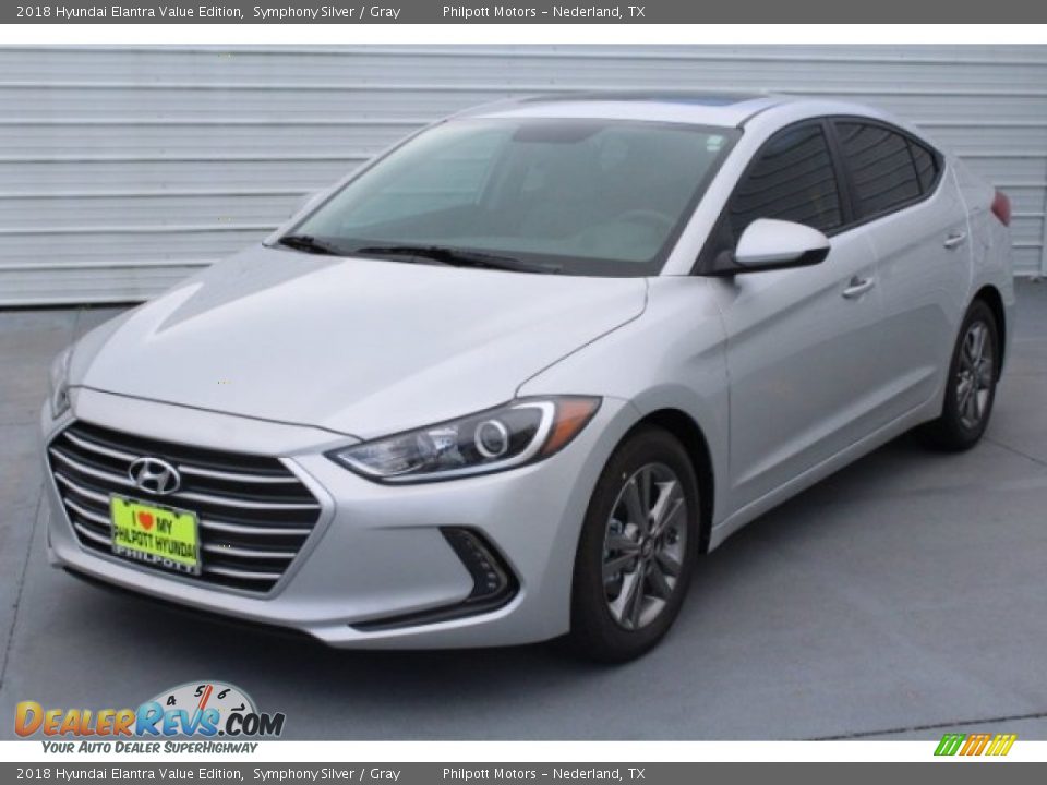 2018 Hyundai Elantra Value Edition Symphony Silver / Gray Photo #3