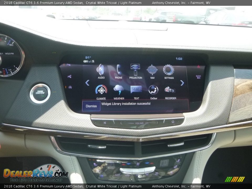 2018 Cadillac CT6 3.6 Premium Luxury AWD Sedan Crystal White Tricoat / Light Platinum Photo #20