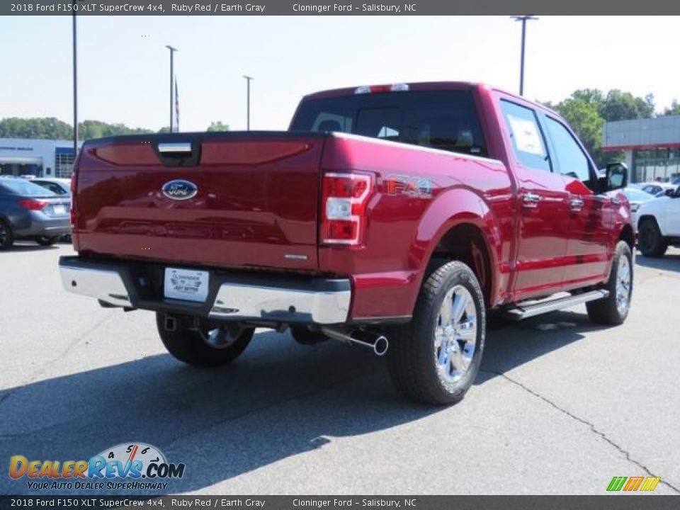2018 Ford F150 XLT SuperCrew 4x4 Ruby Red / Earth Gray Photo #22