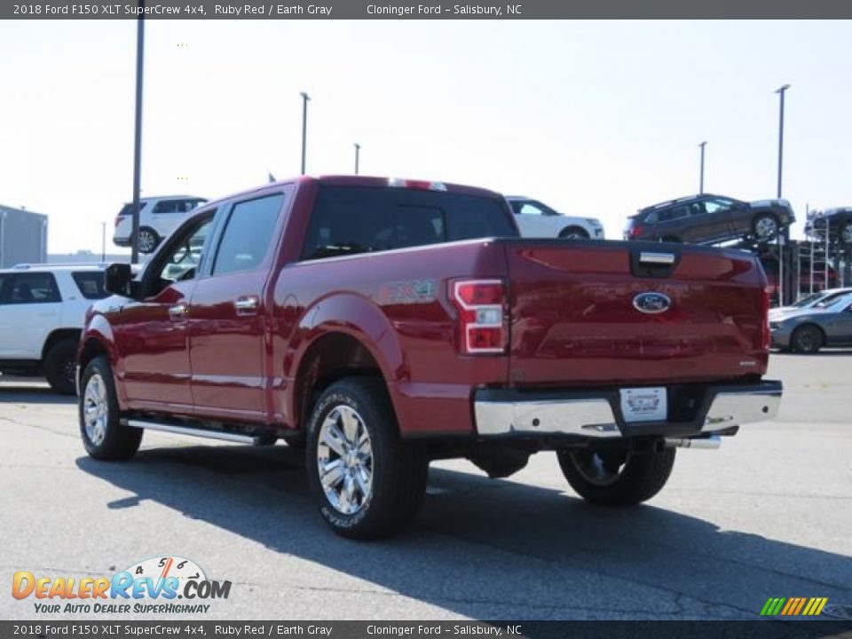 2018 Ford F150 XLT SuperCrew 4x4 Ruby Red / Earth Gray Photo #24