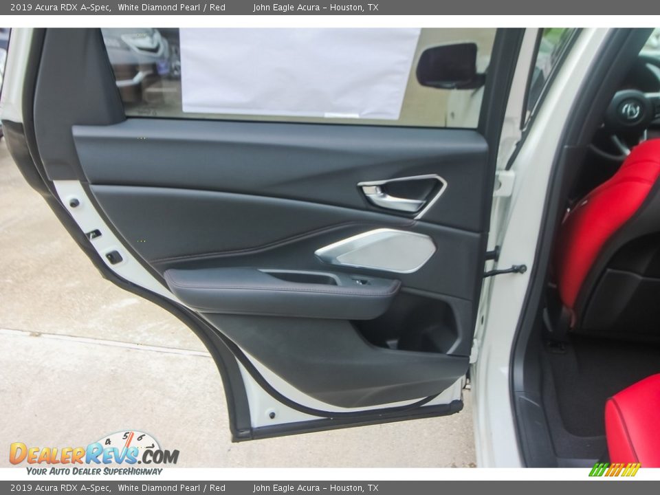 2019 Acura RDX A-Spec White Diamond Pearl / Red Photo #22