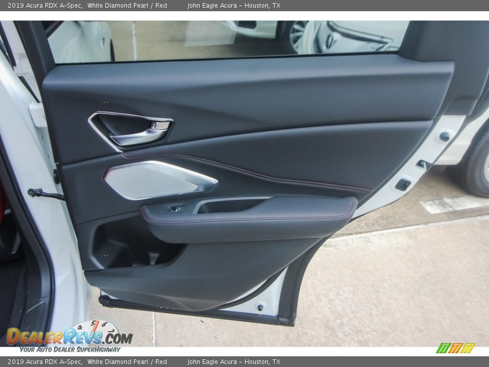 2019 Acura RDX A-Spec White Diamond Pearl / Red Photo #26