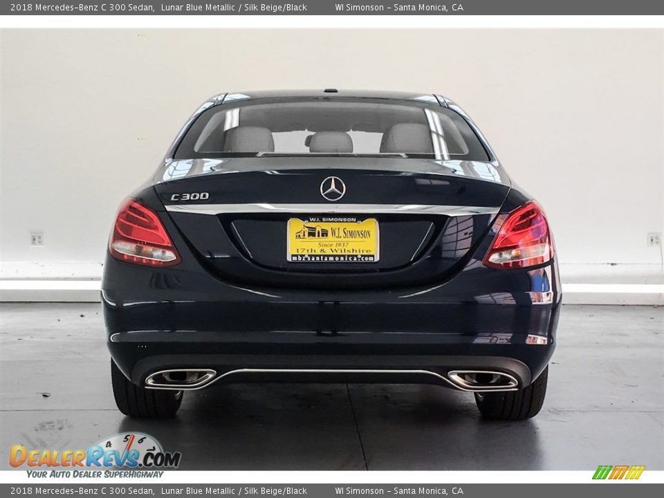 2018 Mercedes-Benz C 300 Sedan Lunar Blue Metallic / Silk Beige/Black Photo #4