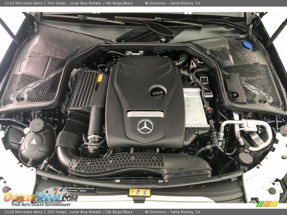 2018 Mercedes-Benz C 300 Sedan Lunar Blue Metallic / Silk Beige/Black Photo #8