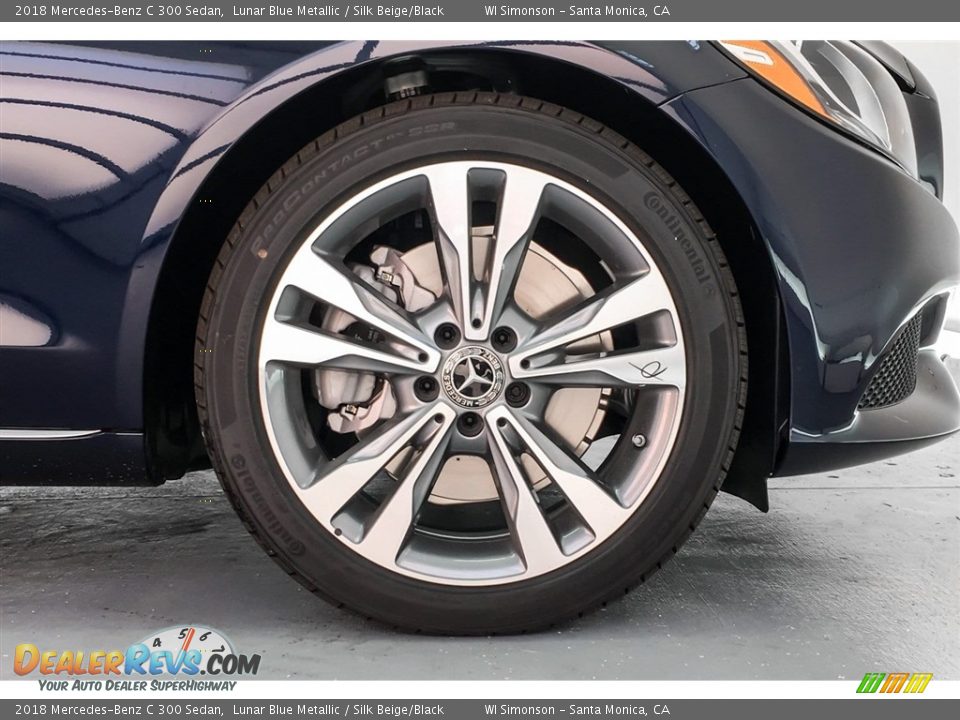 2018 Mercedes-Benz C 300 Sedan Lunar Blue Metallic / Silk Beige/Black Photo #9