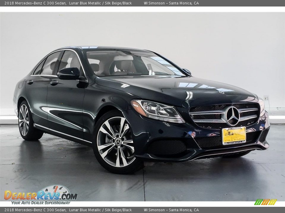 2018 Mercedes-Benz C 300 Sedan Lunar Blue Metallic / Silk Beige/Black Photo #12