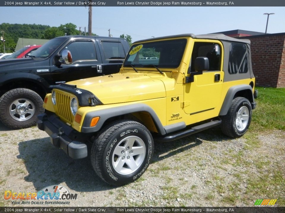 2004 Jeep Wrangler X 4x4 Solar Yellow / Dark Slate Gray Photo #1