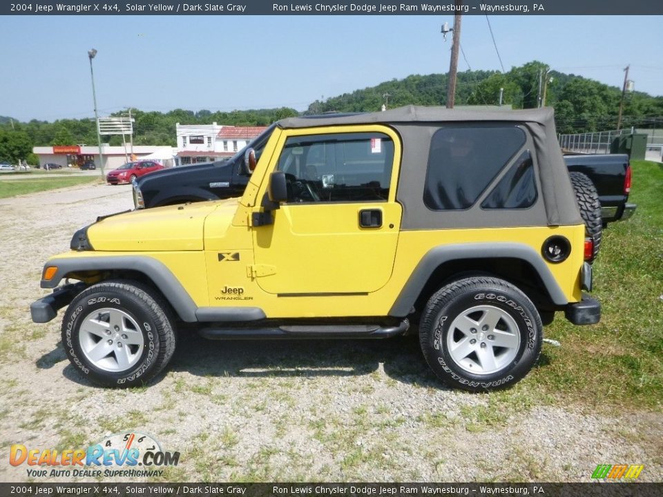 2004 Jeep Wrangler X 4x4 Solar Yellow / Dark Slate Gray Photo #2