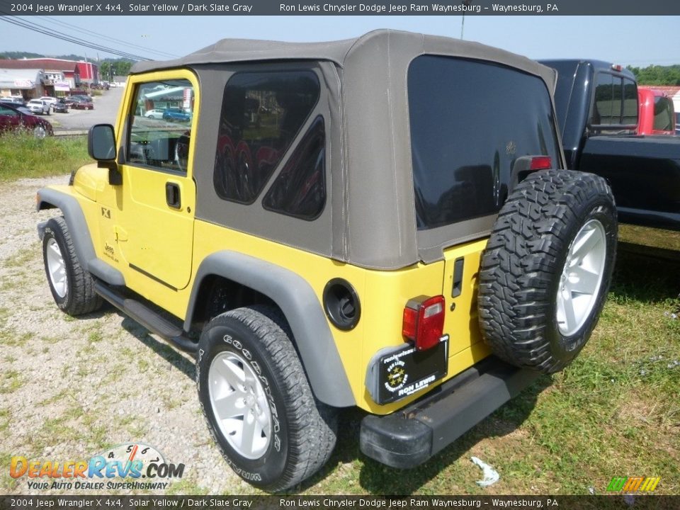 2004 Jeep Wrangler X 4x4 Solar Yellow / Dark Slate Gray Photo #3