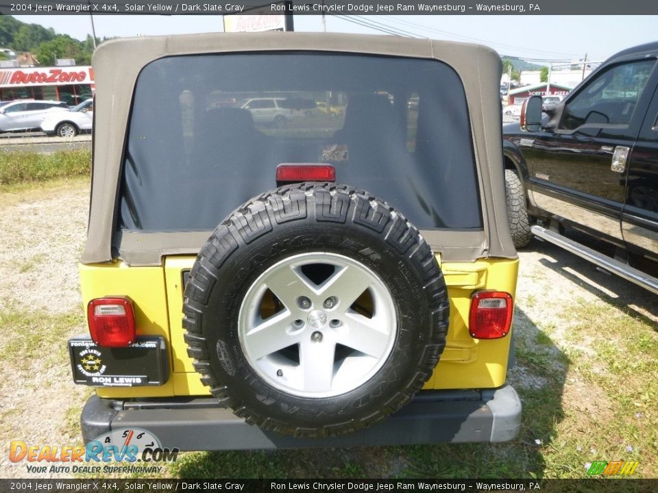 2004 Jeep Wrangler X 4x4 Solar Yellow / Dark Slate Gray Photo #4