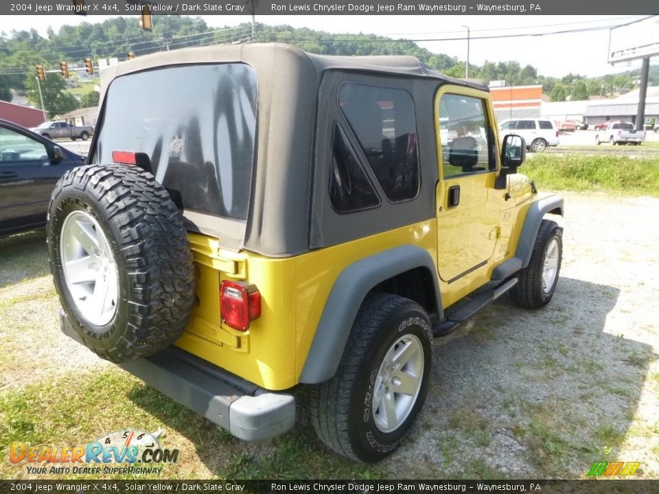 2004 Jeep Wrangler X 4x4 Solar Yellow / Dark Slate Gray Photo #5