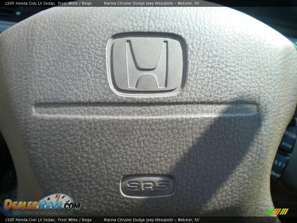 1995 Honda Civic LX Sedan Frost White / Beige Photo #4