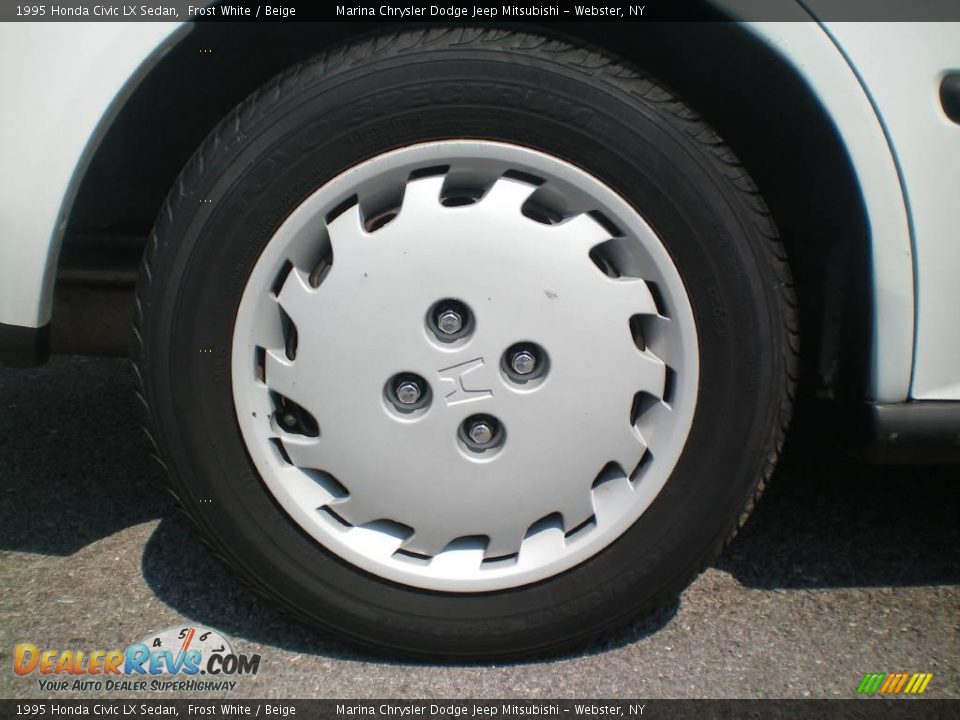 1995 Honda Civic LX Sedan Frost White / Beige Photo #6