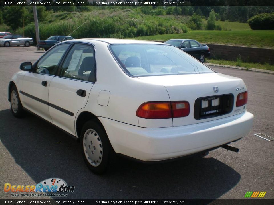 1995 Honda Civic LX Sedan Frost White / Beige Photo #8