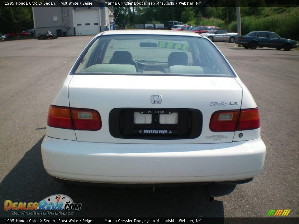 1995 Honda Civic LX Sedan Frost White / Beige Photo #9