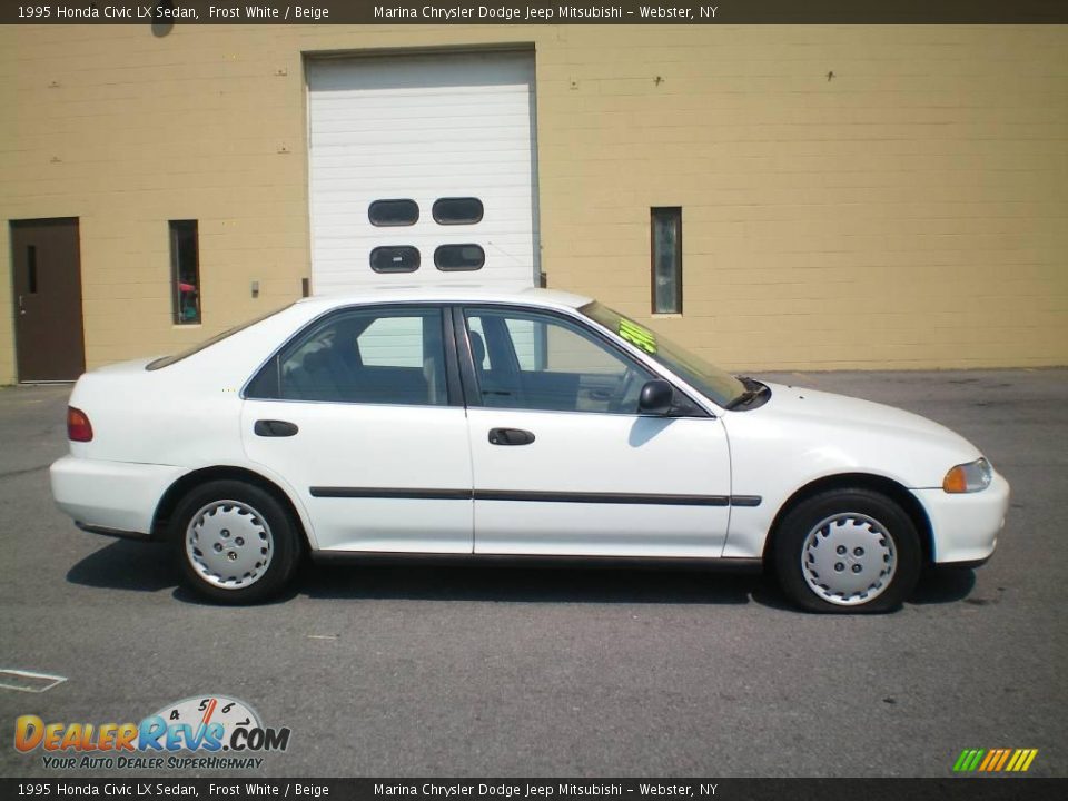 1995 Honda Civic LX Sedan Frost White / Beige Photo #11