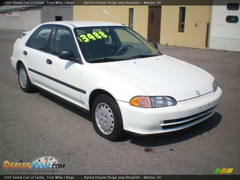 1995 White honda civic coupe #3