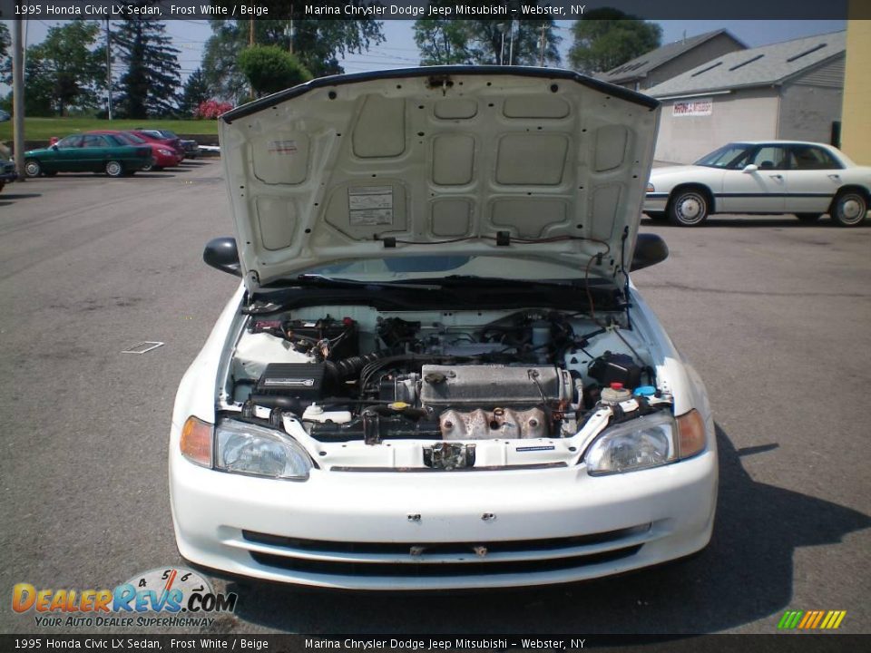 1995 Honda Civic LX Sedan Frost White / Beige Photo #14