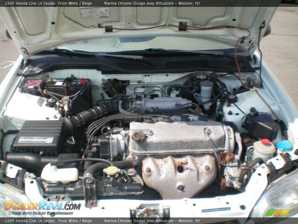 1995 Honda Civic LX Sedan Frost White / Beige Photo #15