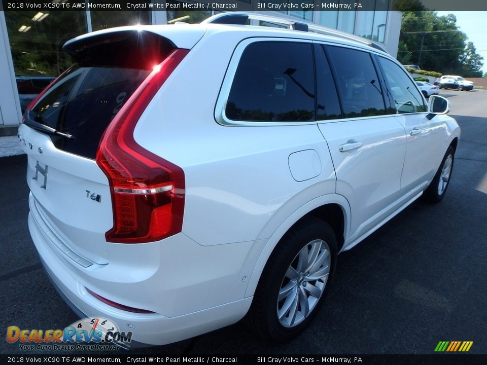 2018 Volvo XC90 T6 AWD Momentum Crystal White Pearl Metallic / Charcoal Photo #3