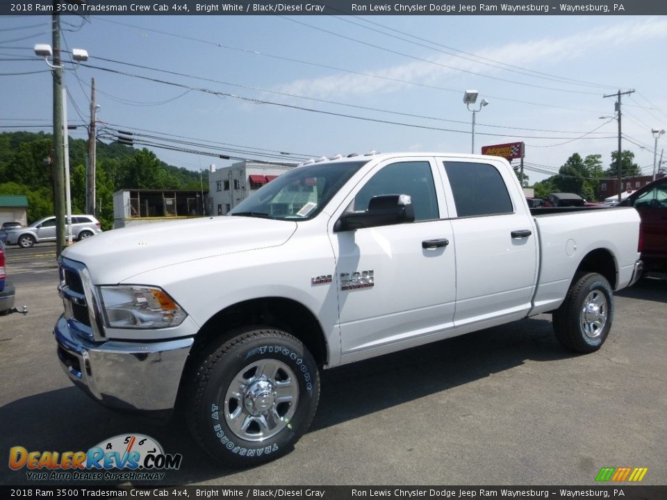 2018 Ram 3500 Tradesman Crew Cab 4x4 Bright White / Black/Diesel Gray Photo #1