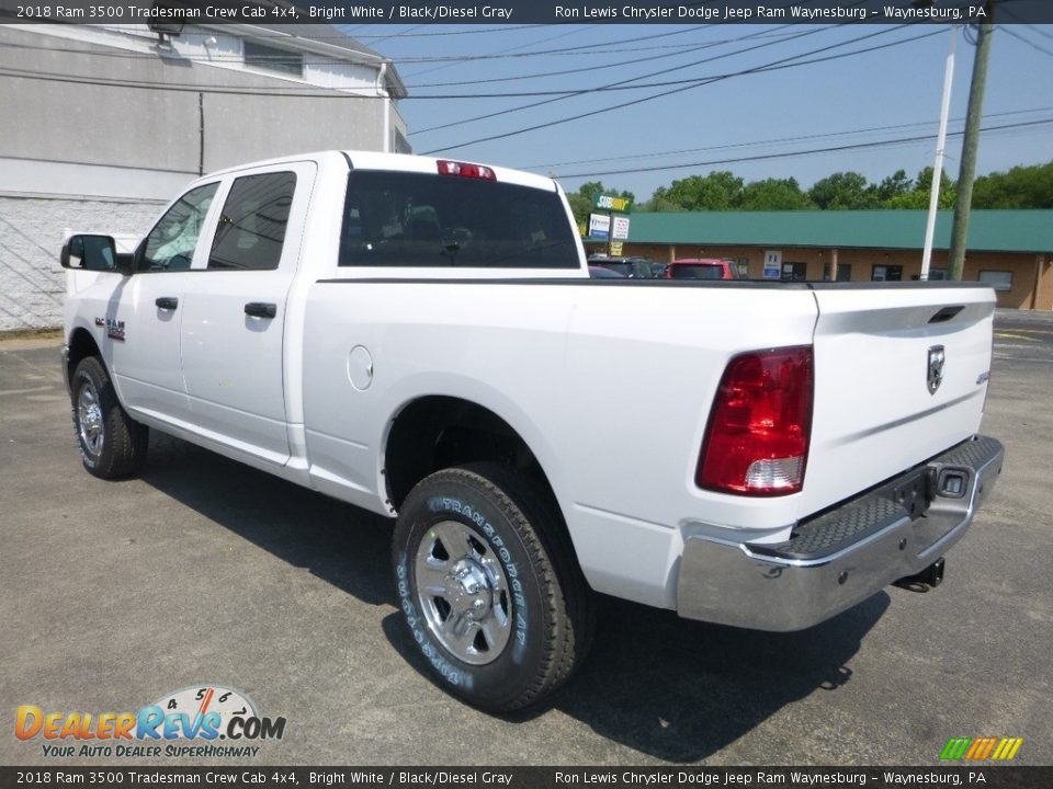 2018 Ram 3500 Tradesman Crew Cab 4x4 Bright White / Black/Diesel Gray Photo #3
